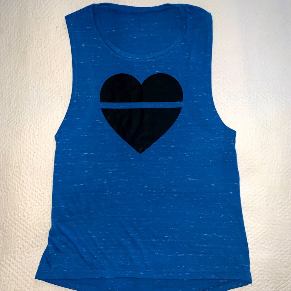 Blue Lives, heart tank top